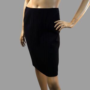BOSS by Hugo Boss VILADI Pencil Skirt Black Size 4 Decorative Seams Front